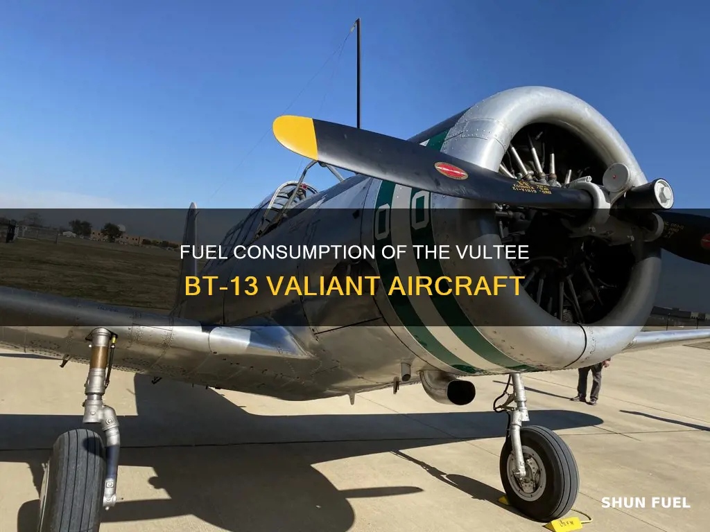 how much fuel consumed does a vultee bt-13 valiant use