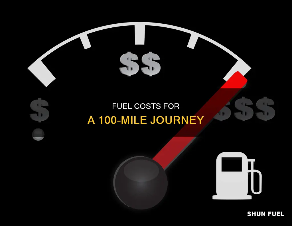 how much fuel cost for 100 miles