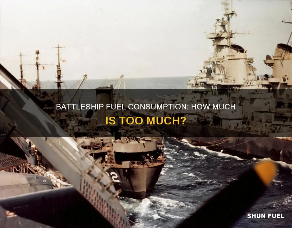 how much fuel did a battleship use