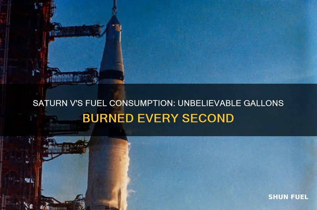 how much fuel did the saturn v use per second