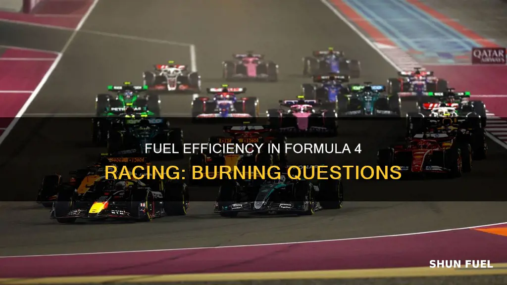how much fuel do formuka 4 racers burn oer race