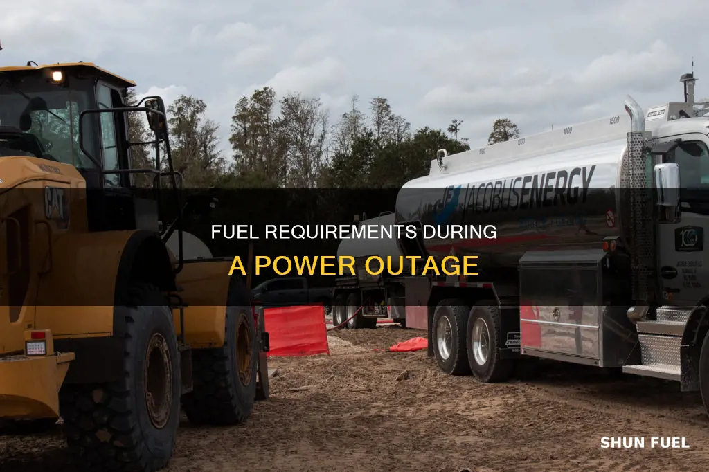 how much fuel do i need during power outage