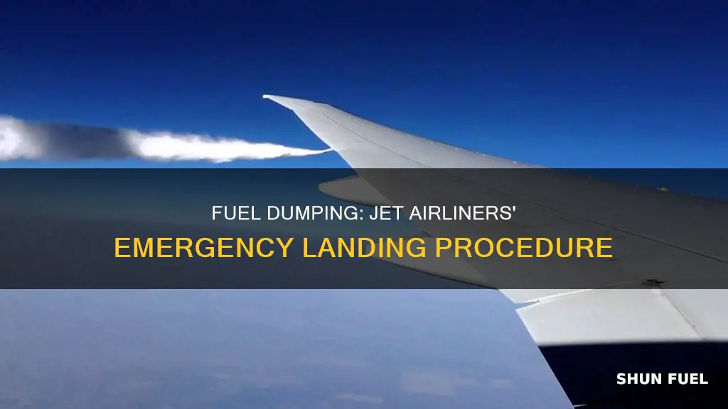 how much fuel do jet airliners jettison when landing