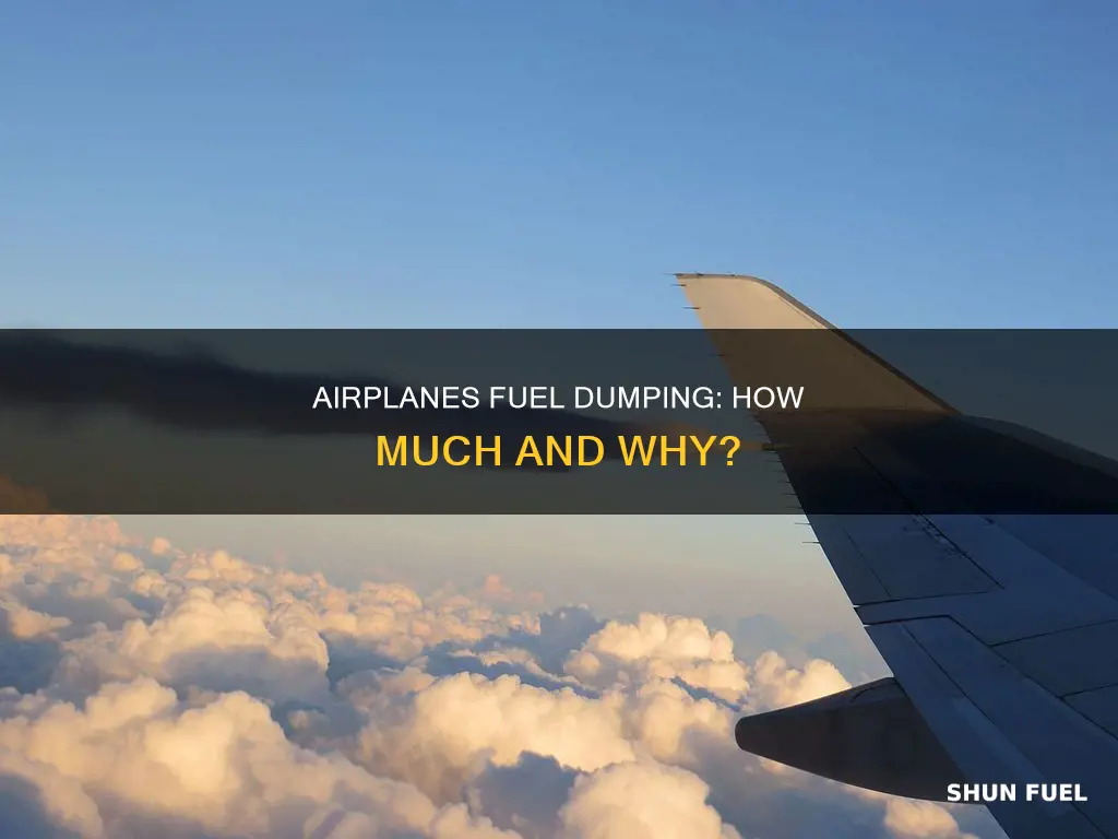 how much fuel do planes dump