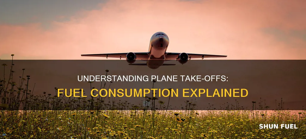 how much fuel do planes use to take off