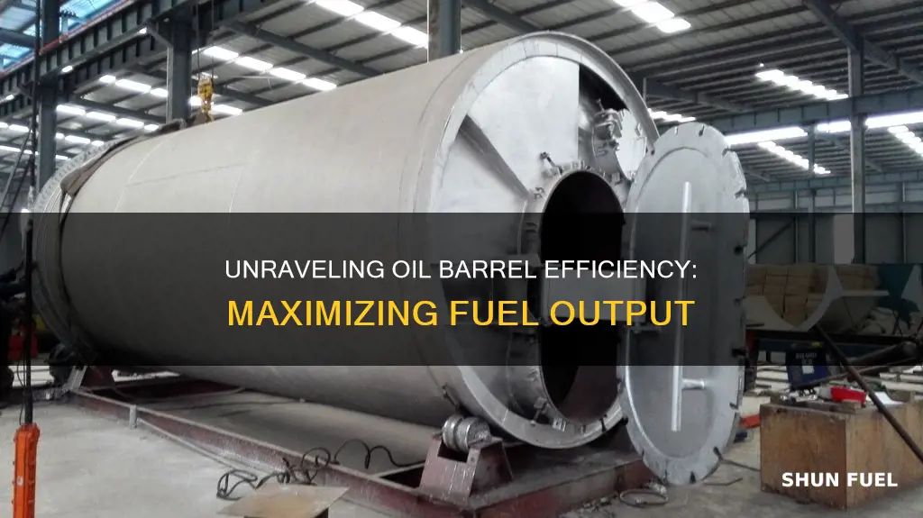 how much fuel does 1 barrel of oil make