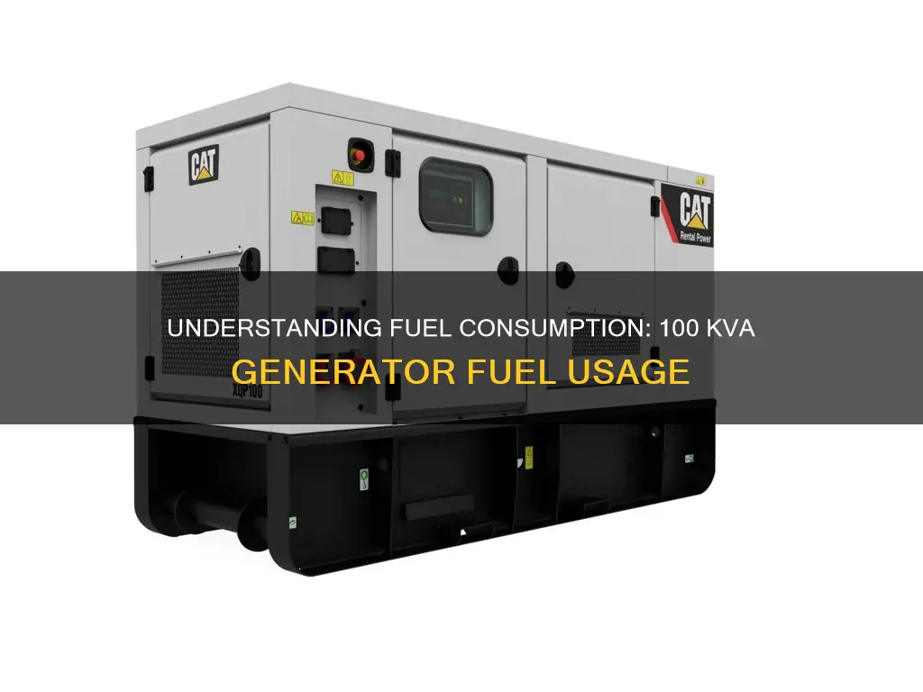how much fuel does a 100 kva generator use
