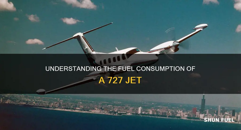 how much fuel does a 727 burn per hour
