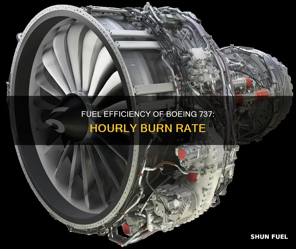 how much fuel does a 737 burn in an hour