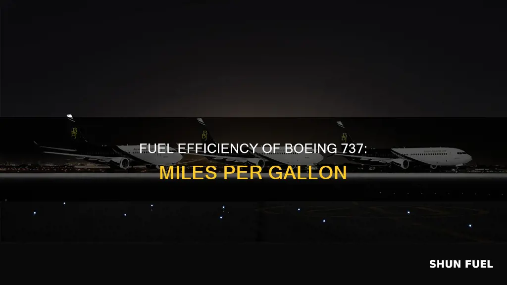 how much fuel does a 737 burn per mile