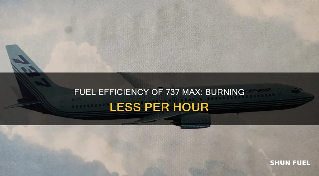 how much fuel does a 737 max burn per hour