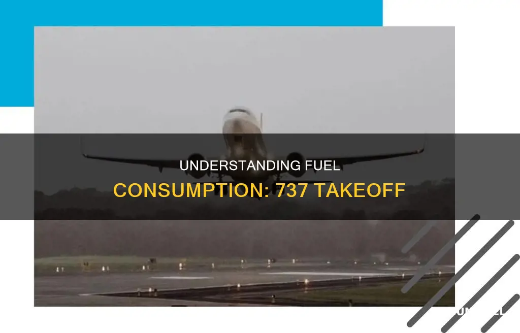 how much fuel does a 737 use during takeoff
