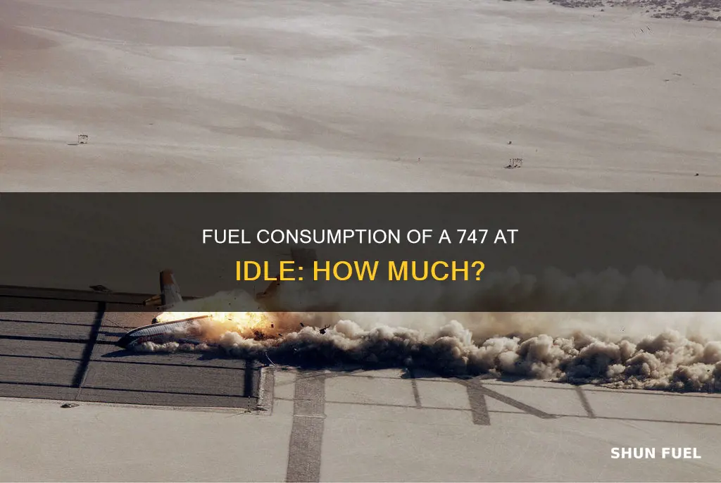 how much fuel does a 747 burn at idle