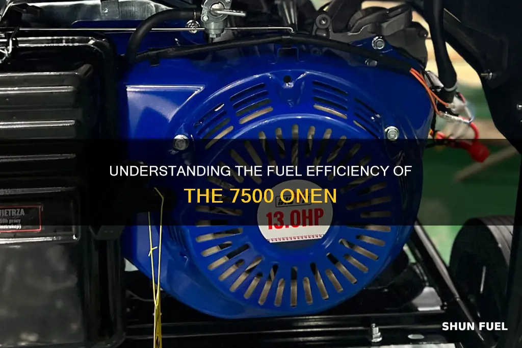 how much fuel does a 7500 onen use