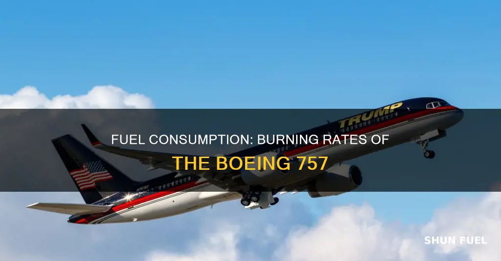 how much fuel does a 757 burn per hour