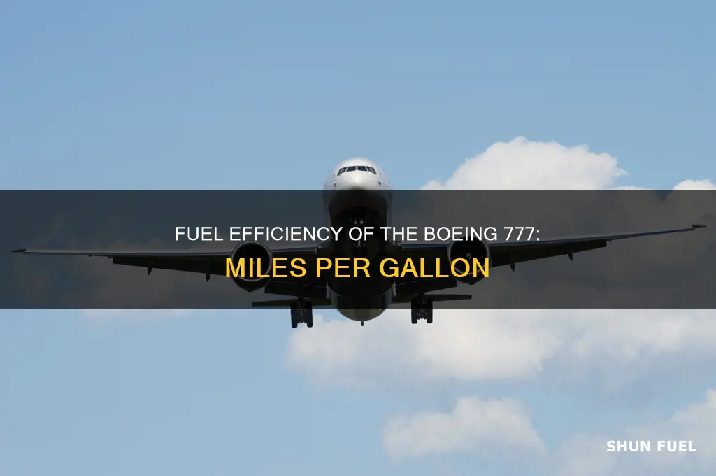 how much fuel does a 777 burn per mile