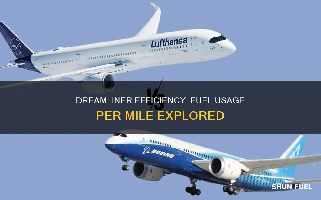 how much fuel does a 787 use per mile