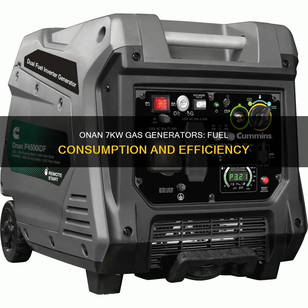 how much fuel does a 7kw onan gas use