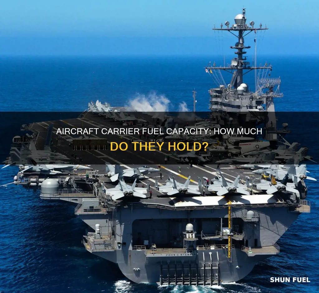 how much fuel does a aircraft carrier hold