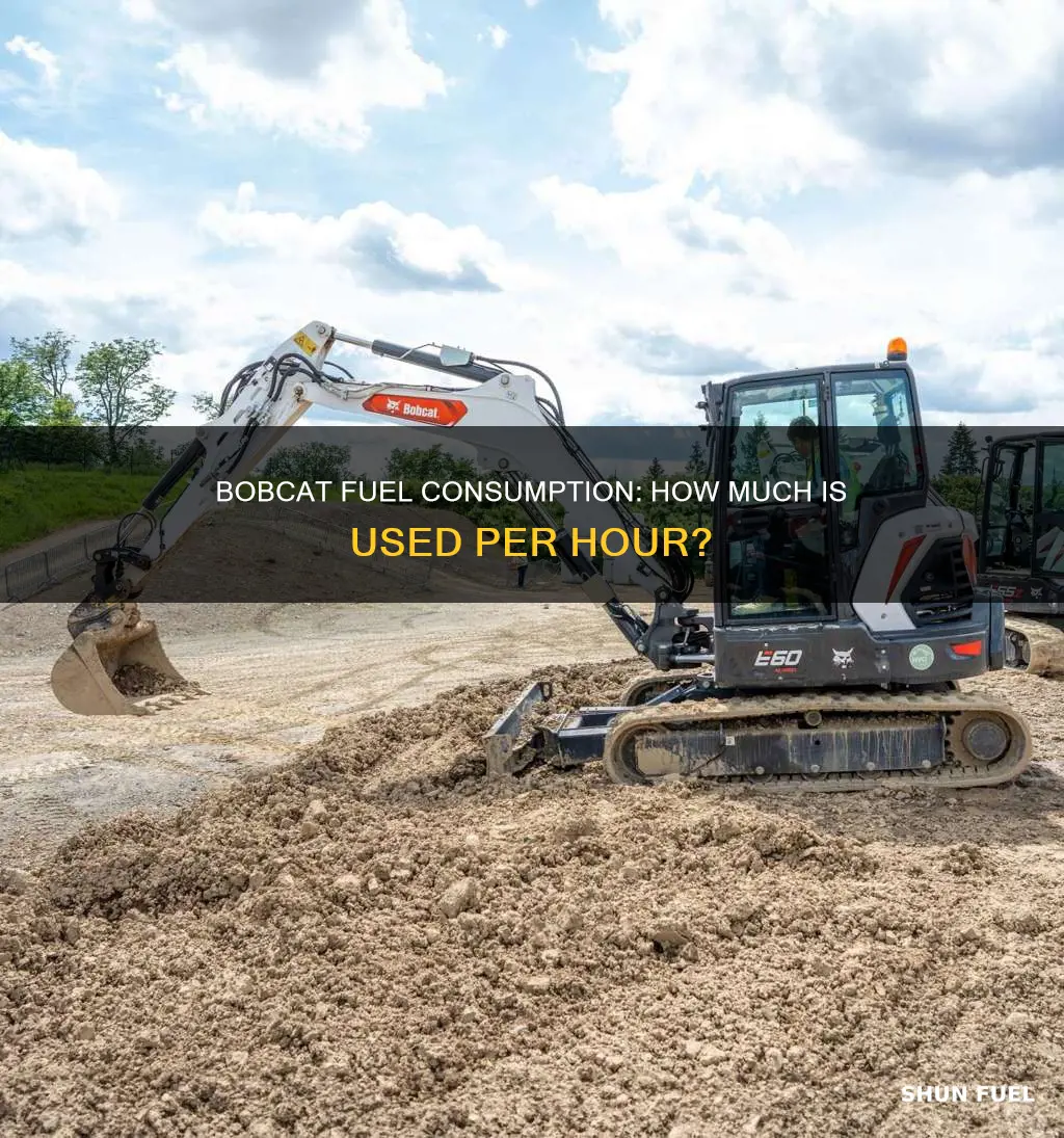 how much fuel does a bobcat use per hour