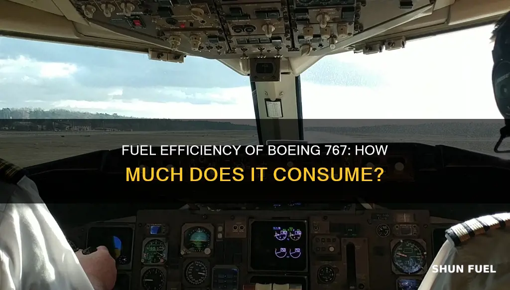 how much fuel does a boeing 767 use