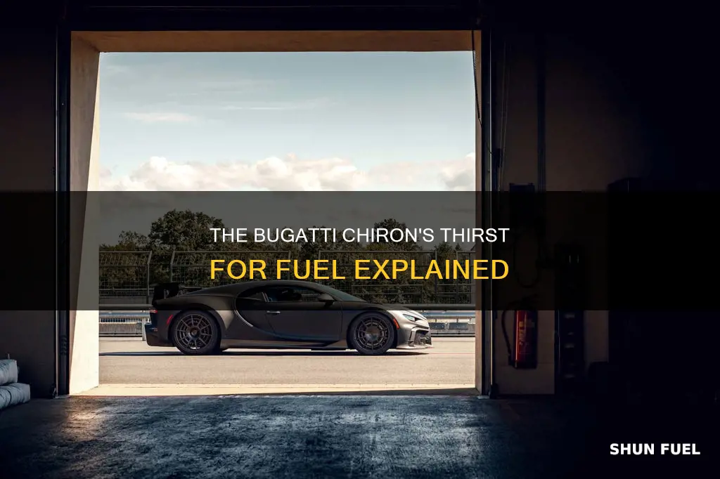how much fuel does a bugatti chiron use