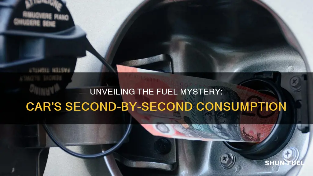 how much fuel does a car use per second