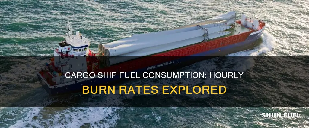 how much fuel does a cargo ship burn per hour