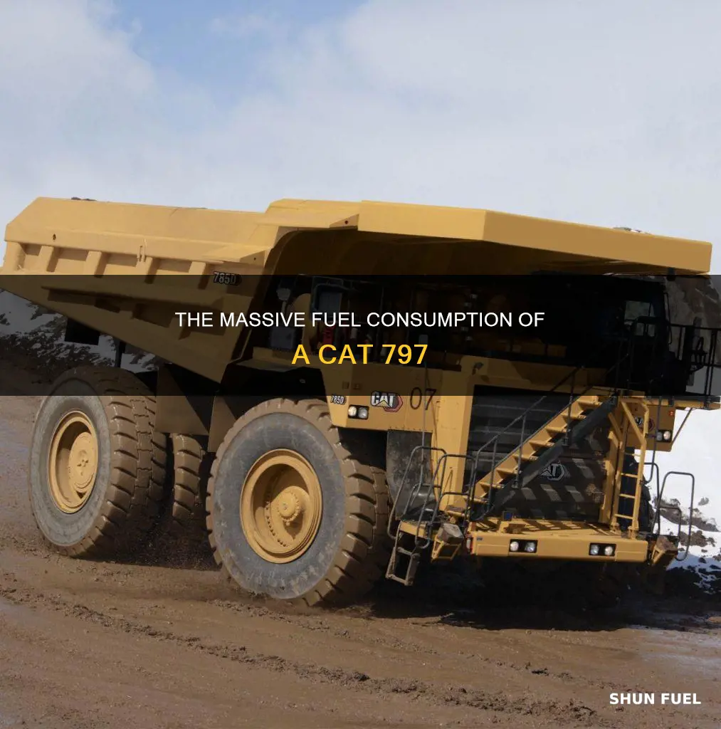 how much fuel does a cat 797 use