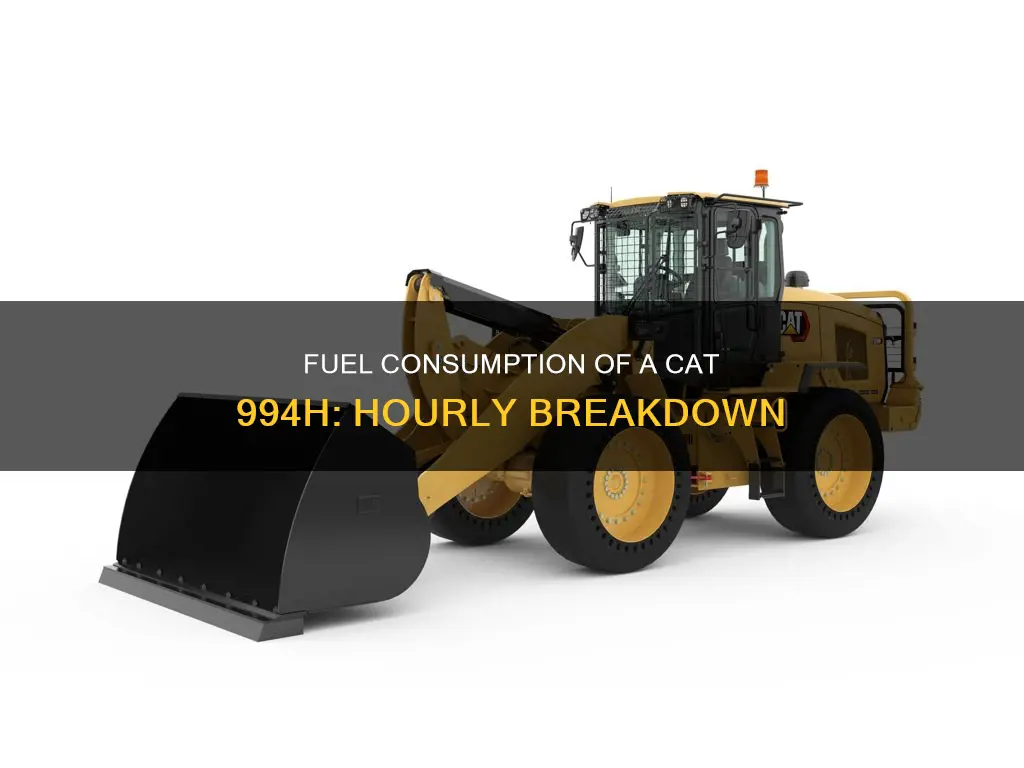 how much fuel does a cat 994h use per hour
