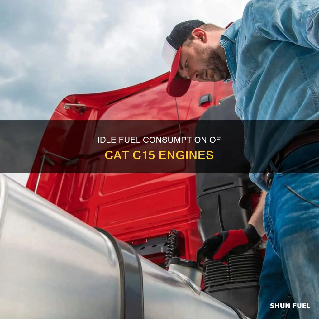 how much fuel does a cat c15 burn at idle