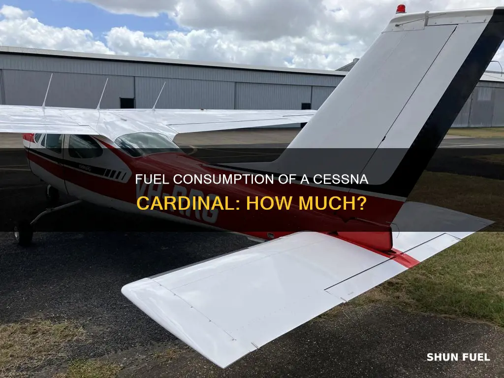 how much fuel does a cesna cardinal burn per hour