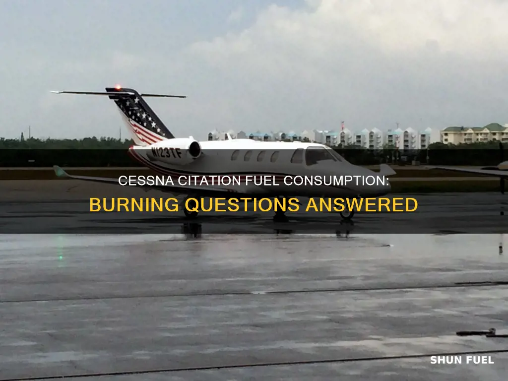 how much fuel does a cessna citation burn per hour