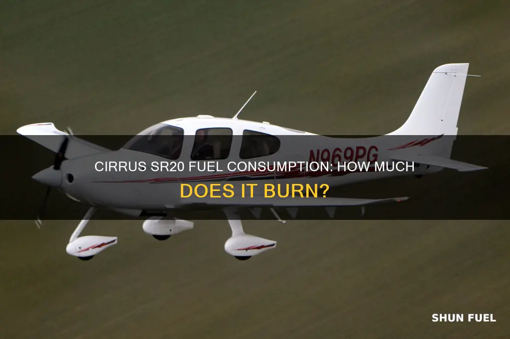 how much fuel does a cirrus 20 use per hour