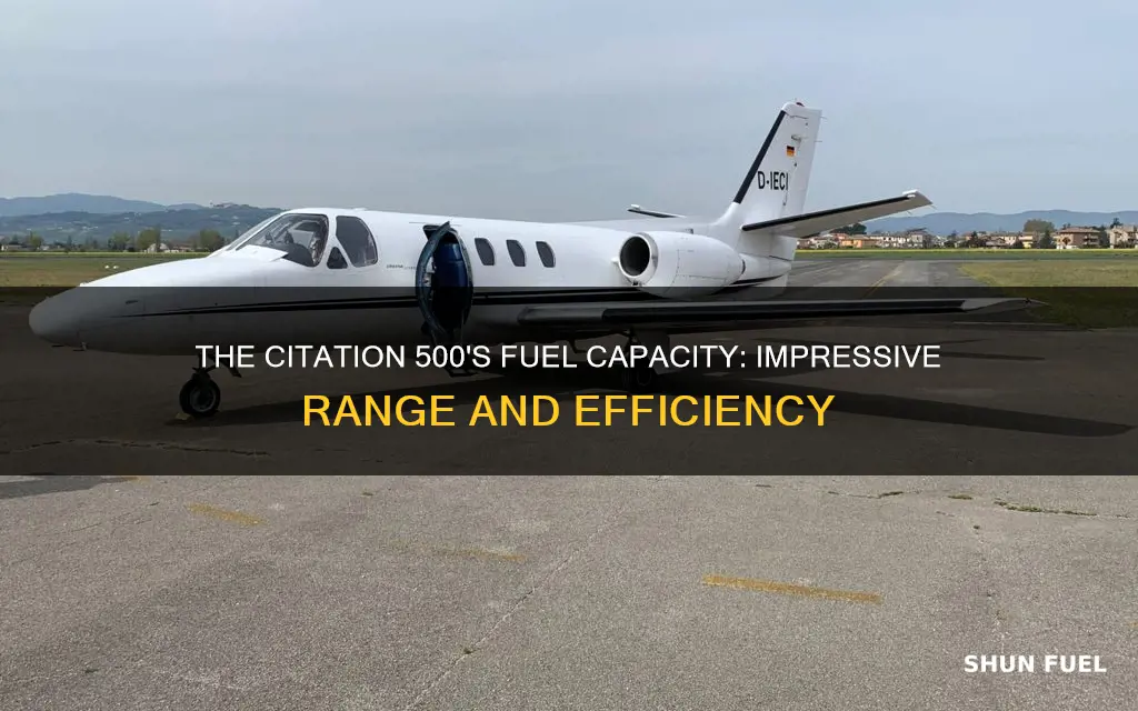 how much fuel does a citation 500 hold
