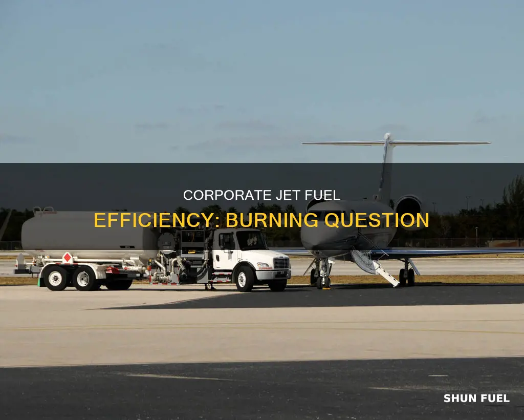 how much fuel does a corporate jet burn per hour