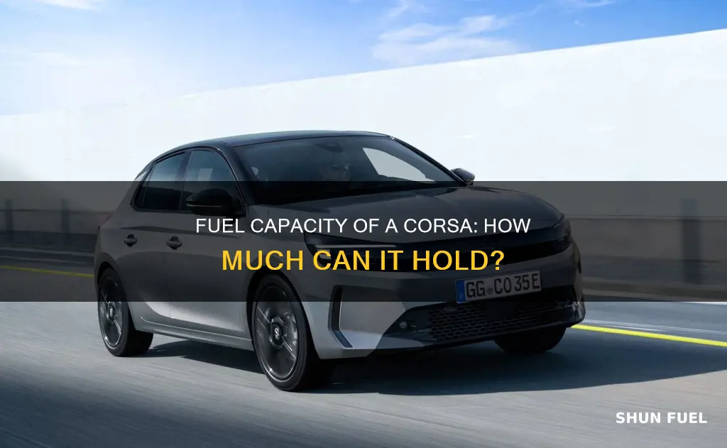 how much fuel does a corsa hold