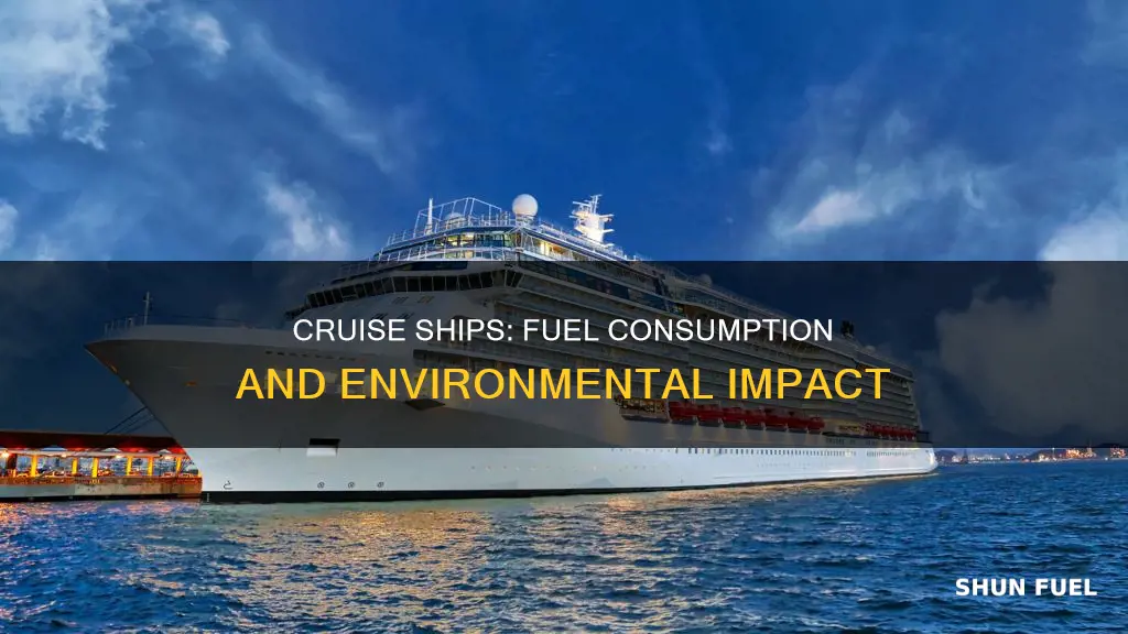 how much fuel does a cruise ship burn per mile