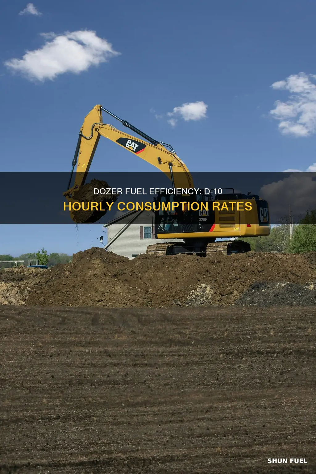 how much fuel does a d-10 dozer burn per hour