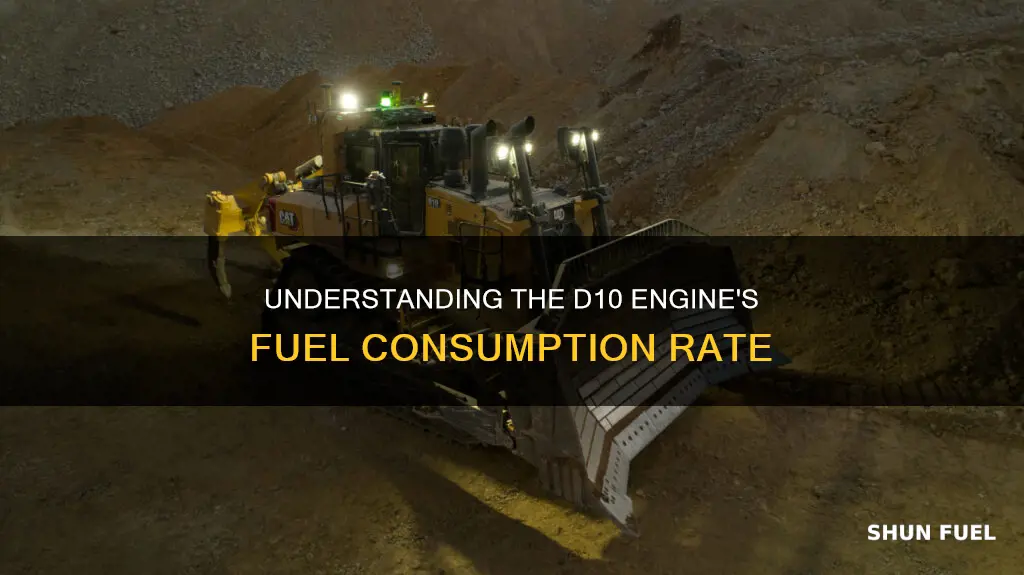 how much fuel does a d10 use per hour