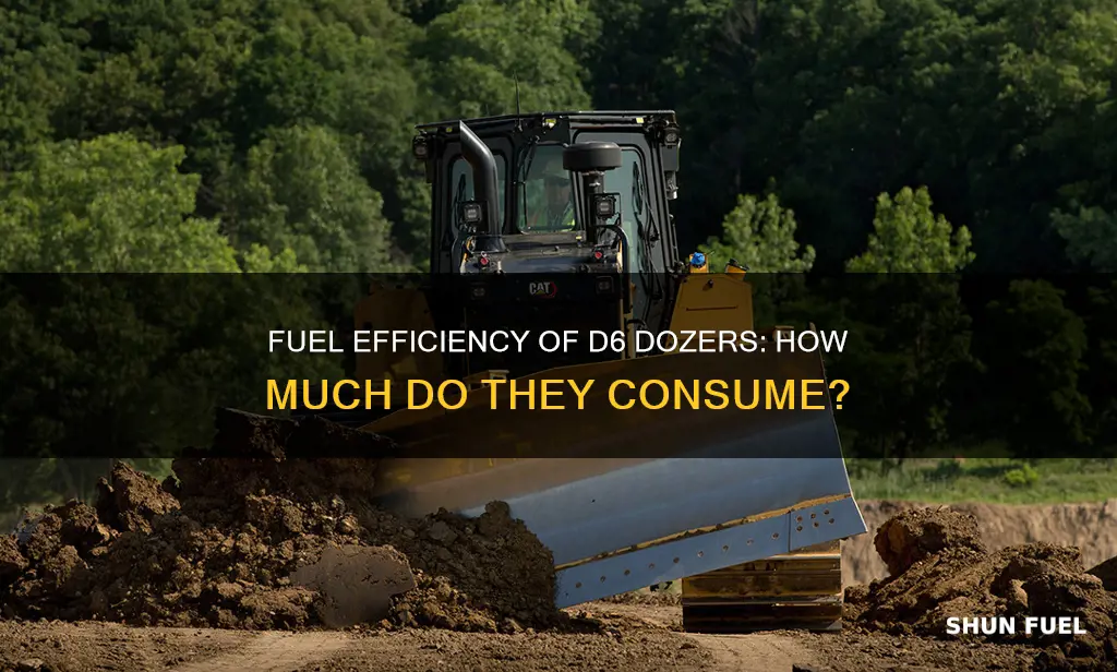 how much fuel does a d6 dozer use