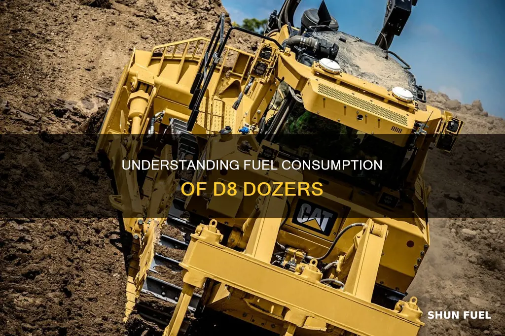 how much fuel does a d8 dozer use