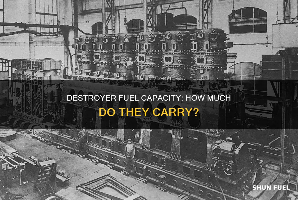 how much fuel does a diesel destroyer carry