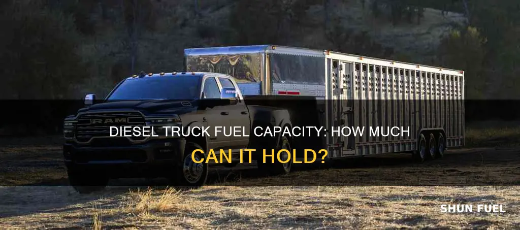 how much fuel does a diesel truck hold