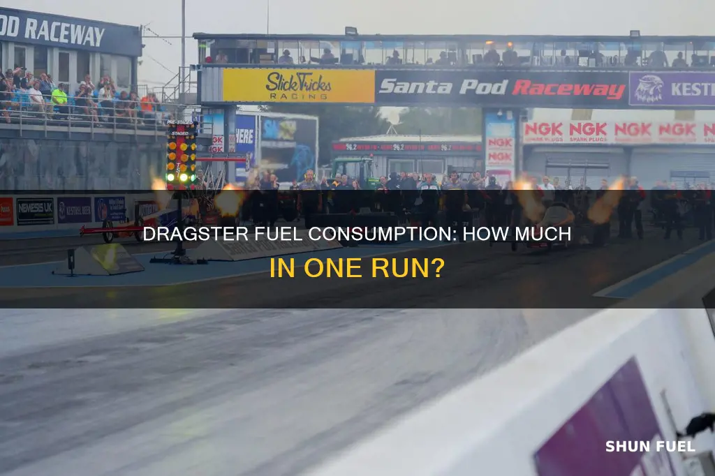 how much fuel does a dragster use in one run
