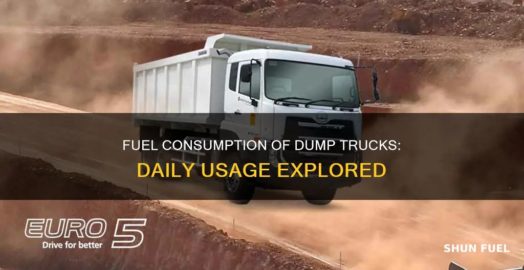 how much fuel does a dump truck use per day