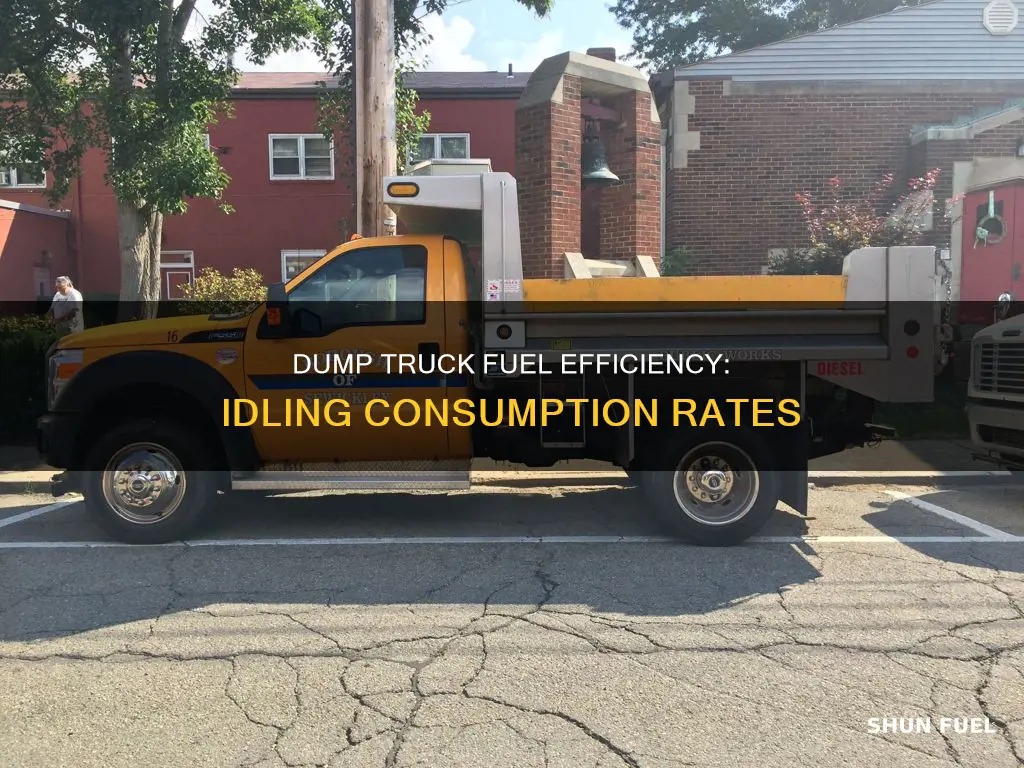 how much fuel does a dump truck use whilr idling