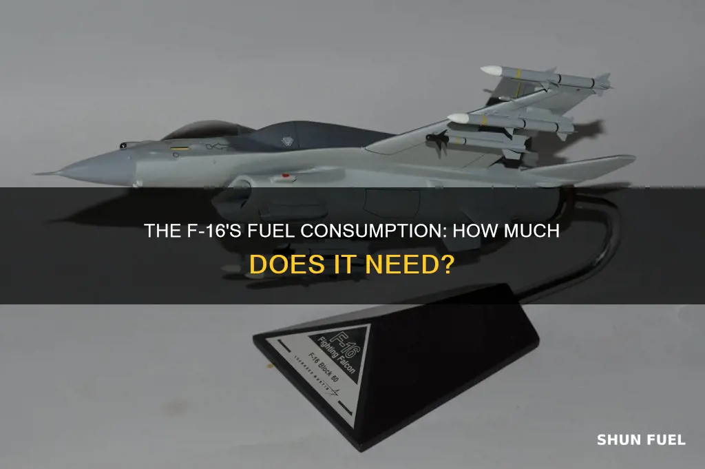 how much fuel does a f 16 take