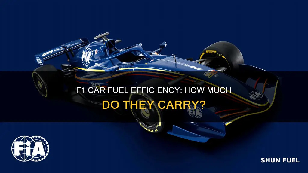how much fuel does a f1 car carry