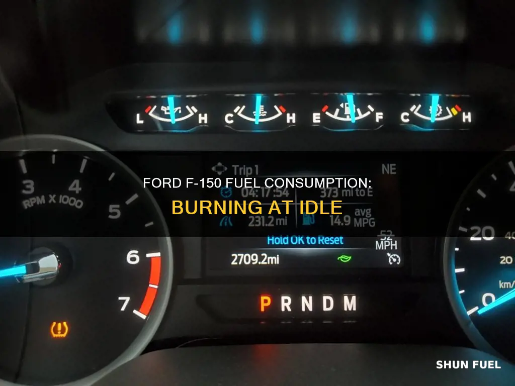 how much fuel does a f150 burn at idle